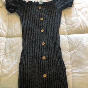 Off the shoulder gray dress size Small
